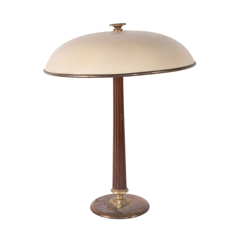 #1194 Table Lamp in Brass and Wood by Erik Tidstrand