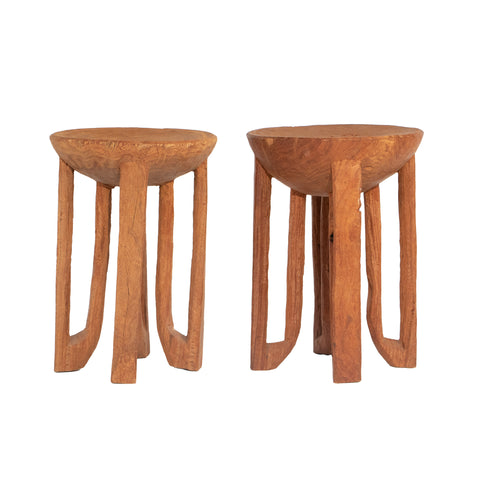 #1241 Pair of Wooden Stools