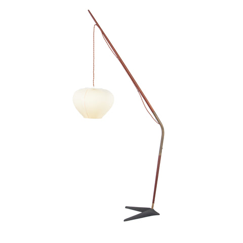 #1364 Floor Lamp with Acrylic Shade by Svend Aage Holm Sorensen