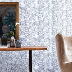 Aphrodite | Indigo - Hand Printed Wallpaper