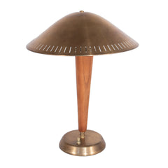 #11 Table Lamp in Wood and Brass by Harald Notini