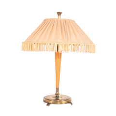 #1141 Table Lamp in Brass and Wood by Harald Notini