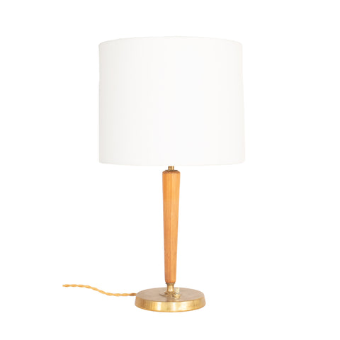 #1227 Table Lamp in Brass and Wood