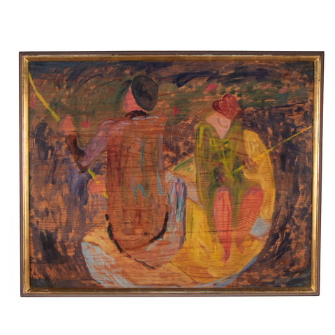 #1237 Painting in Oil on Wood by Ragnar Sanberg