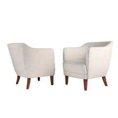 #1242 Pair of Lounge Chairs in Linen,