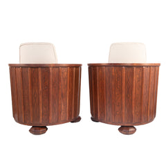 #1249 Pair of Lounge Chairs in Oak