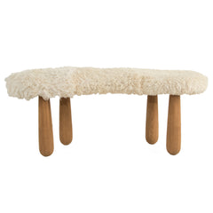 #125 Bench With Sheepskin