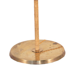 #1265 Brass and Rattan Floor Lamp