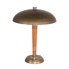 #1282 Table Lamp in Brass and Wood,