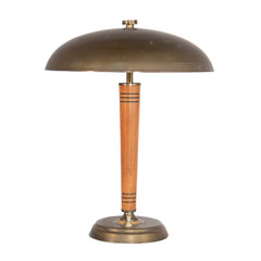 #1282 Table Lamp in Brass and Wood,