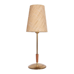 #1419 Table Lamp in Brass and Wood by Hans Bergstrom