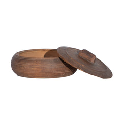 #1438 Wood Bowl With Lid,