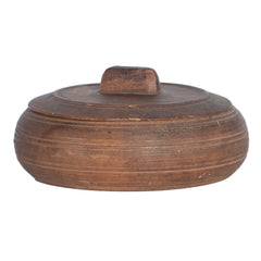 #1438 Wood Bowl With Lid,