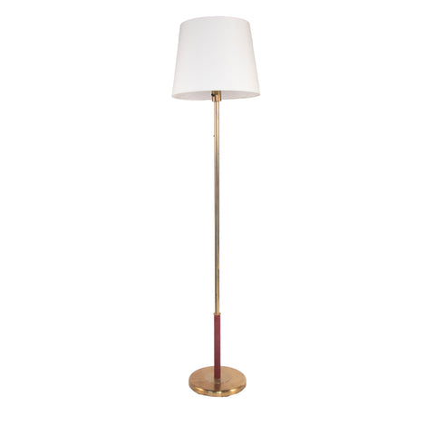 #1513 Floor Lamp in Leather & Brass