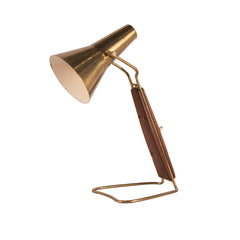 #1537 Table Lamp in Wood and Brass by Hans Bergstrom