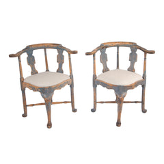 #178 Pair of Baroque Desk/Corner Chairs