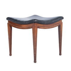 #18  Stool in Cuban Mahogony and Leather by Frits Henningsen