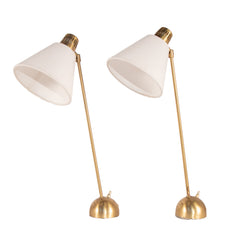 #206 Pair of Table Lamps in Brass by Hans Bergstrom