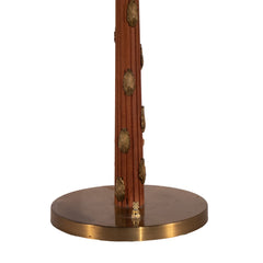 #267 Table Lamp in Brass and Wood by Hans Bergstrom
