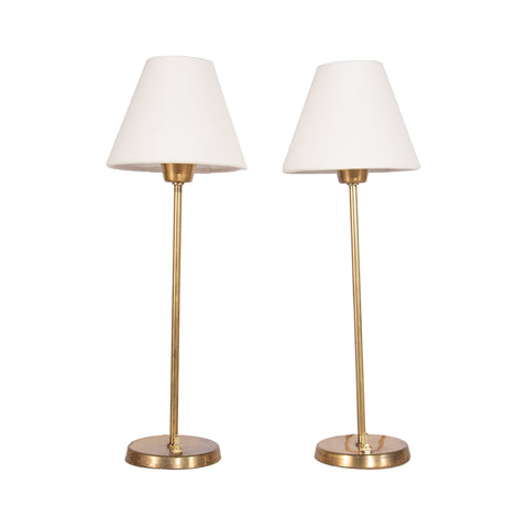 #328 Pair of Brass Table Lamps, Year Appr. 1950,