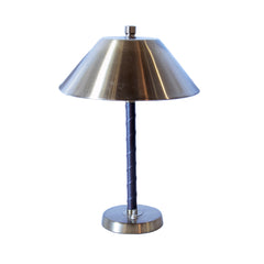 #398 Brass and Leather Table Lamp,