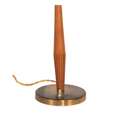 #430 Table Lamp in Brass and Wood by Hans Bergstrom