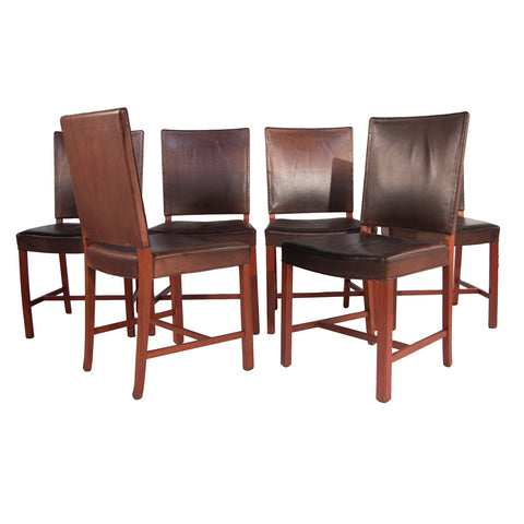 #472 Set of 6 Leather Chairs