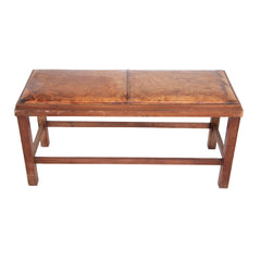 #49 Bench in Leather and Cuban Mahagony, Year Appr. 1930