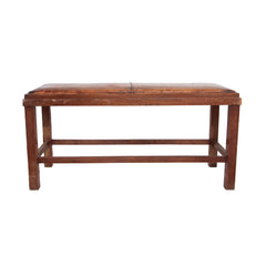 #49 Bench in Leather and Cuban Mahagony, Year Appr. 1930