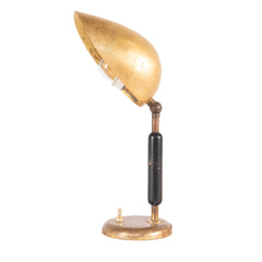 #50 Table Lamp in Brass and Wood by Harald Notini