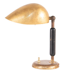 #50 Table Lamp in Brass and Wood by Harald Notini