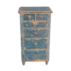 #618 Small Chest in Blue, Year Appr. 1840