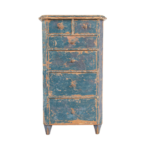 #618 Small Chest in Blue, Year Appr. 1840