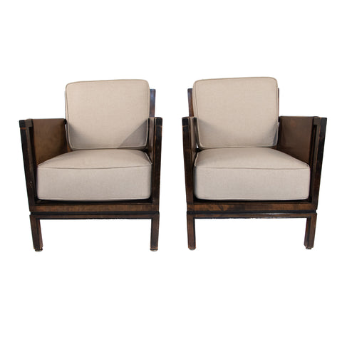 #619 Pair of Art Deco Lounge Chairs