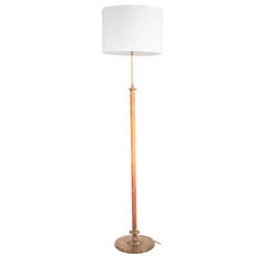 #990 Brass and Leather Floor Lamp,