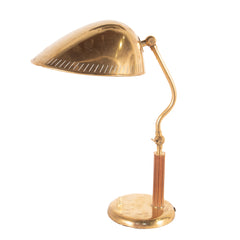 #99 Table Lamp in Wood and Brass by Harald Notini