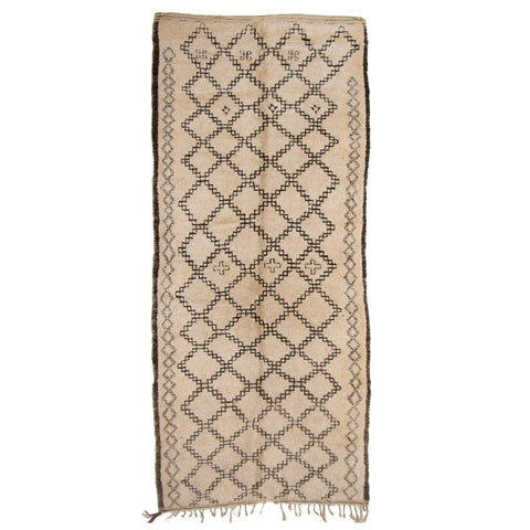 #1000 Vintage Hand Woven Rug by the Beni Ourain Tribe