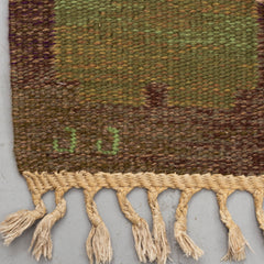 #1192 Vintage Swedish Flat weave Rug by JUDITH JOHANSSON
