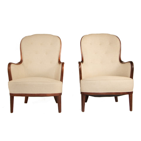 #1190 Pair of Lounge Chairs by Carl Malmsten