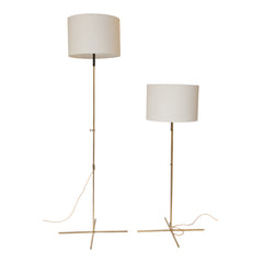 #1196 Pair of Adjustable Floor lamps in Brass
