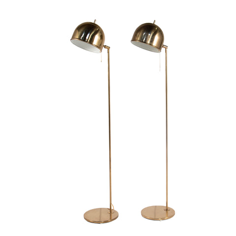 #1330 Pair of Brass Floor Lamps