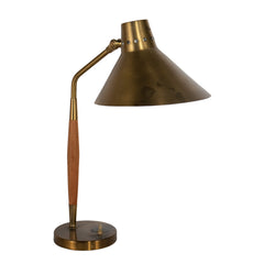 #1342 Table Lamp in Brass and Wood