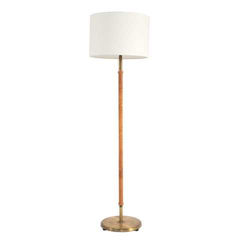#236 Floor Lamp Wrapped in Leather