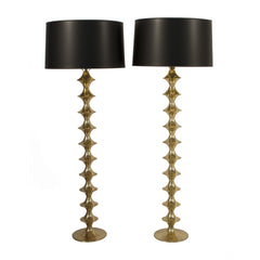 #366 Pair of Brass Floor Lamps