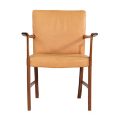 #44 Leather Armchair by Ole Wanscher