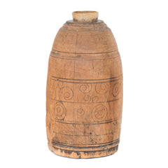 #48 Wood Vase with Bone Top
