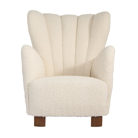 #620 Wing Chair in Boucle