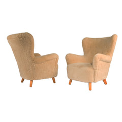 #79 Pair of Lounge Chairs in Sheepskin