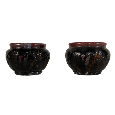 #918 Pair of Earthware Pots by Michael Andersen