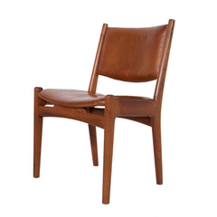 #957 Side Chair in Leather by Hans Wegner
